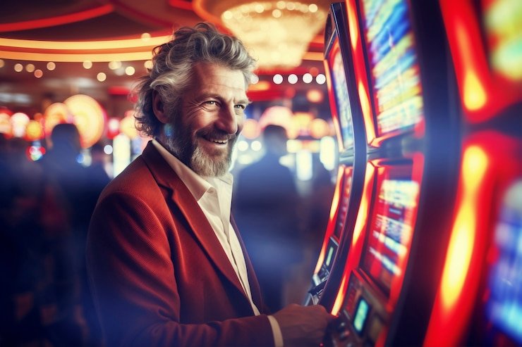 Boom City slot interface at neo88 showing reels, stake controls, and payout display